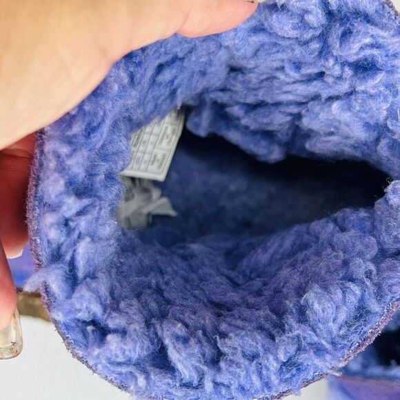 Ugg Koolaburra Star Mini Lined Sheepskin Boots Purple Kids Youth Size 4 - Picture 10 of 11